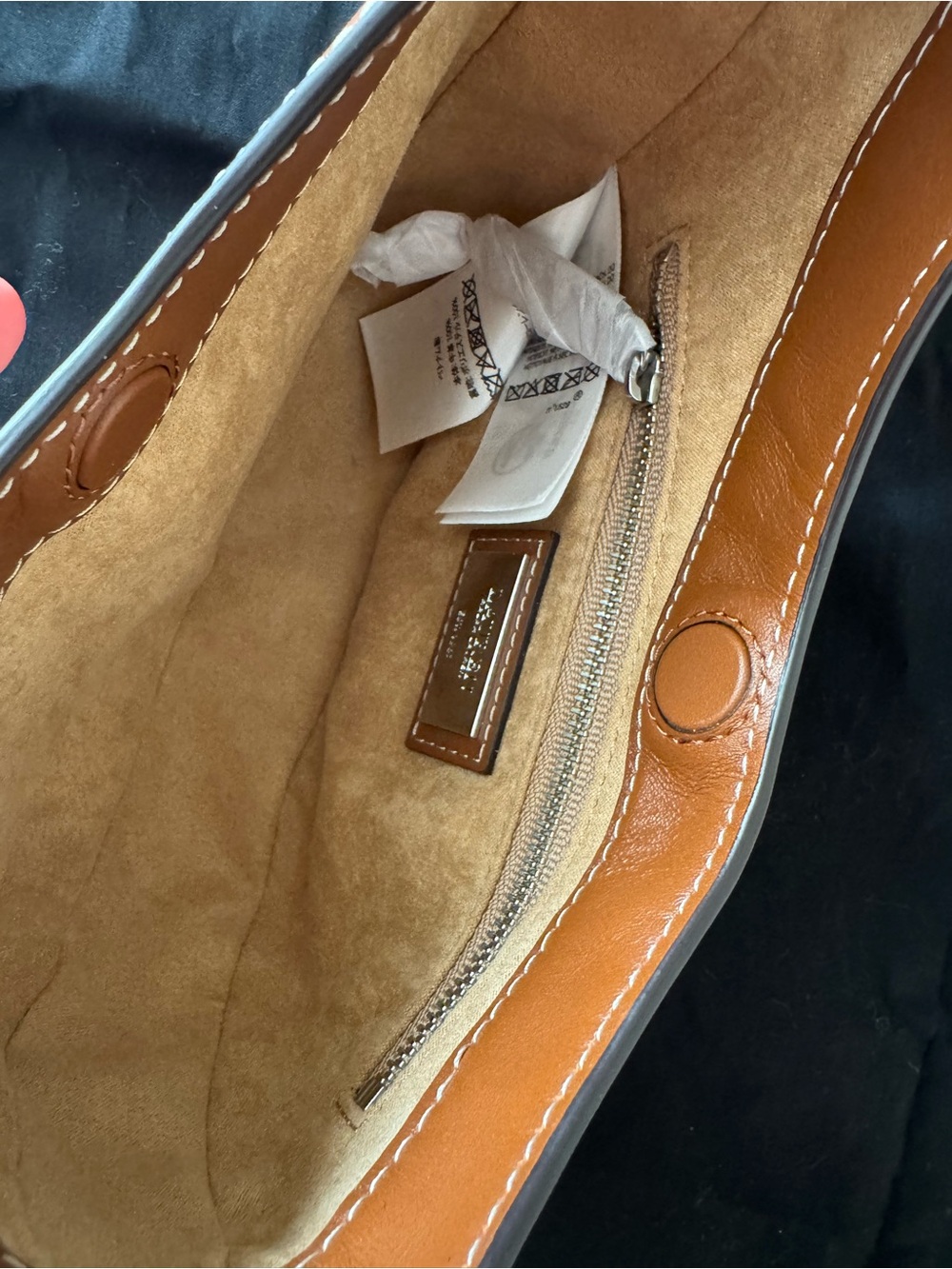 Ralph Lauren Tan Tasha Small Crescent Crossbody Bag - Picture 4 of 5